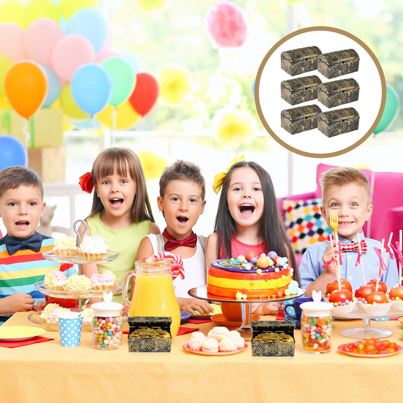 

10 Pcs Toys Storage Boxes Party Treasure Chest Toddler Kids Pirate Accessories for Chests