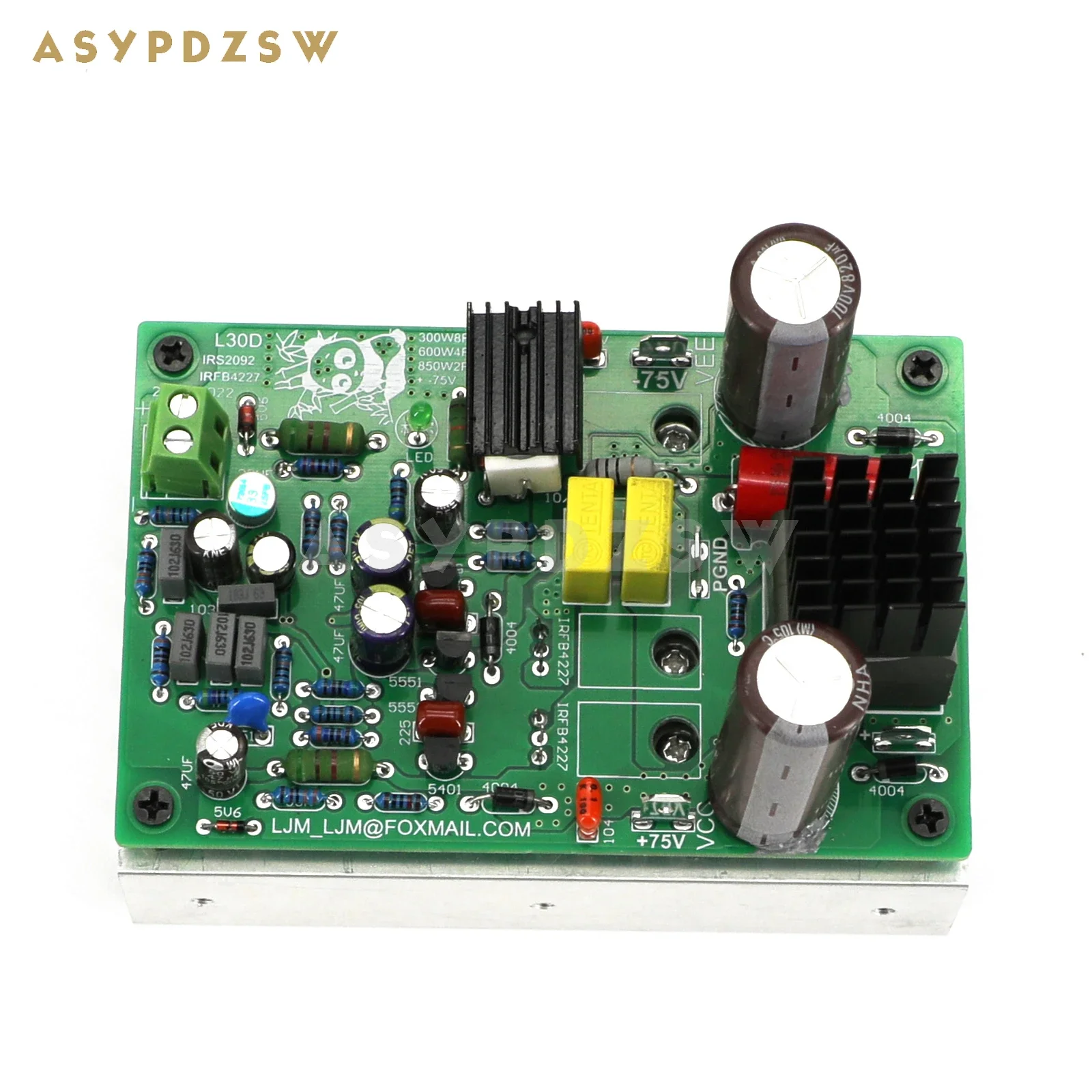 

L30D Mono Digital power amplifier Finished board 300W 8R 600W 4R IRS2092S IRFB4227 IRAUDAMP9