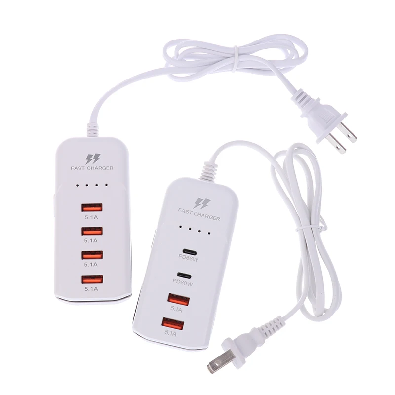 携帯電話用USBハブアダプター,USプラグ,急速充電,PDタイプC,急速充電,壁充電器,マルチポート,1個