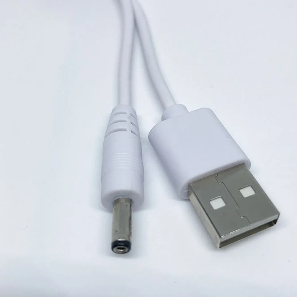 

2pcs Power Cable DC Adapter USB to DC Charging Cord 3.5x1.35mm Over-Voltage Protection Universal for Lamps Fans