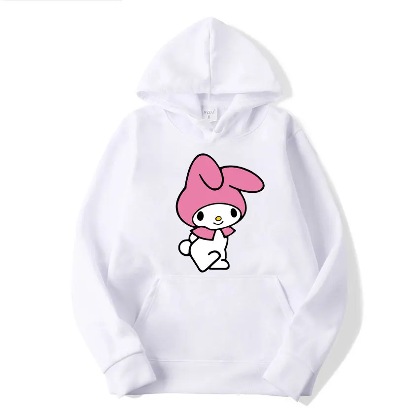 My Melody Cartoon Anime Women Pullover Tops Spring Autumn Men Hoodie 2024 New Fashion Pink Sports Couple Sweatshirt Clothes