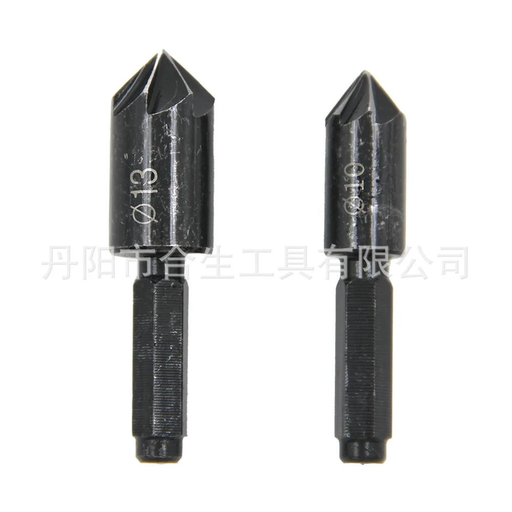 2-sets carbon steel 7-point chamfer knife drilling bits woodworking hole drilling positioning board chamfer knife edge grinder