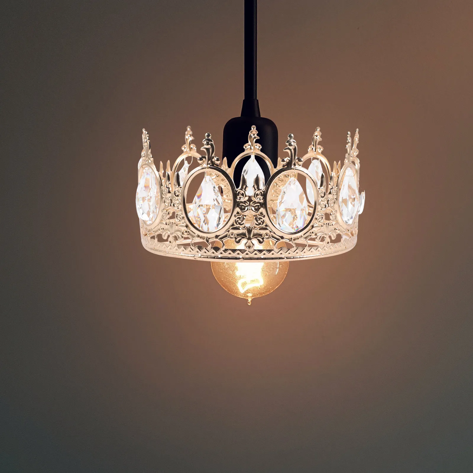 

Хрустальный абажур-корона для люстры, подвесной декор, металлические и стеклянные детали для самостоятельной сборки, плафоны для потолочных светильников, для спальни и гостиной