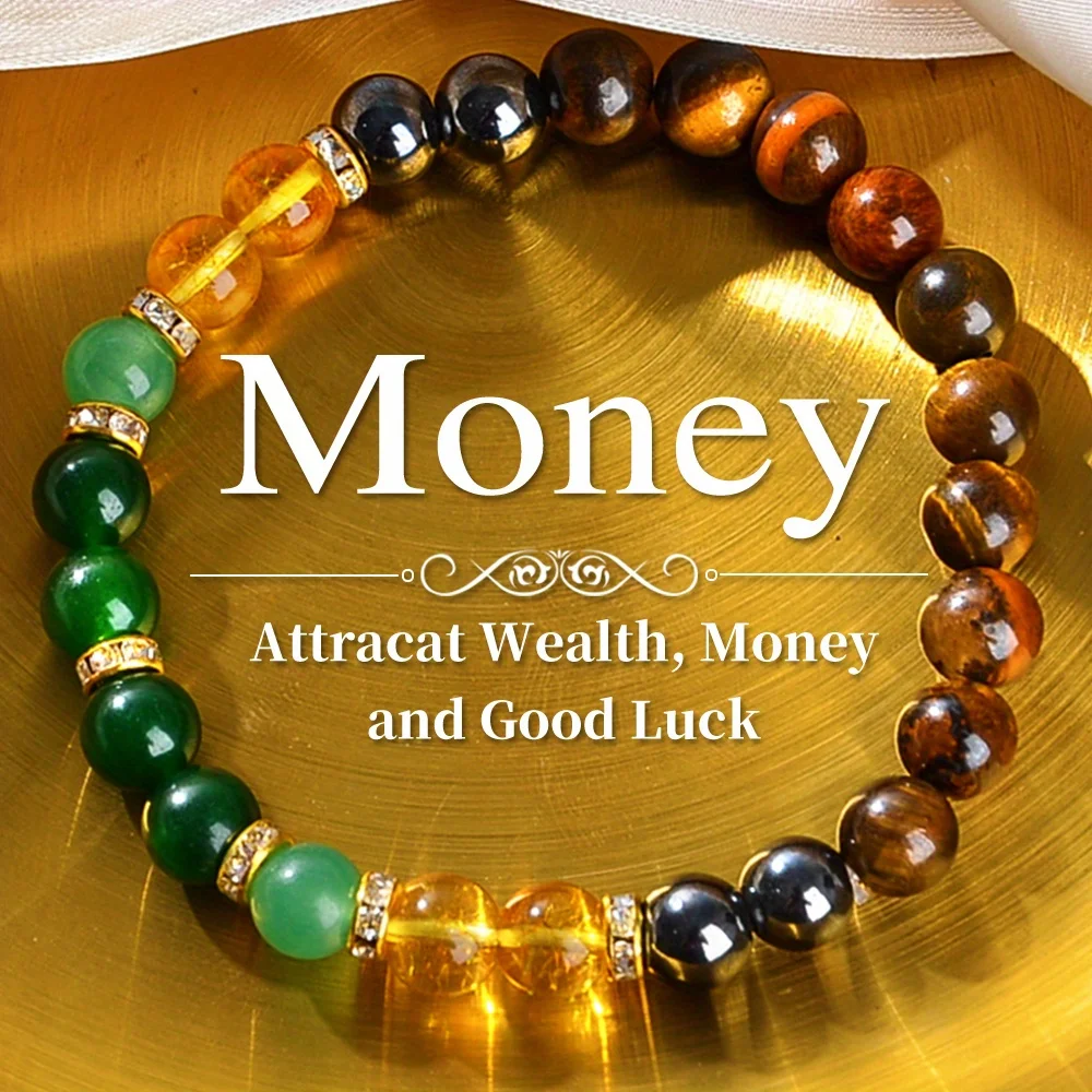 1 PC Fashion Citrine and Tiger's Eye Bracelet for Attracting Wealth and Good Fortune, Suitable for Daily Wear.
