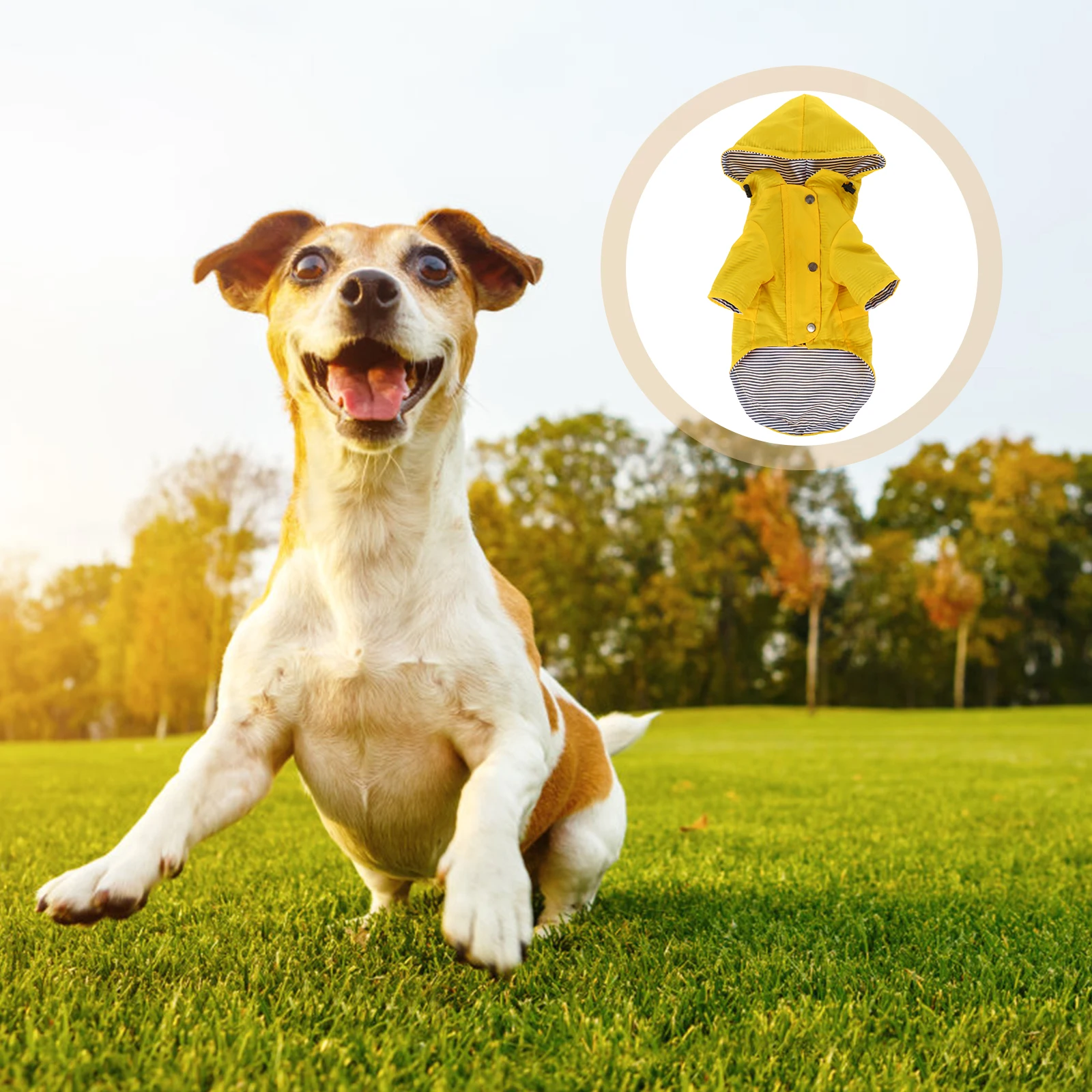 

Dog Raincoats Waterproof Pet Puppy Coats Fashion Polyester Rain Gear Supplies Suit Stylish Charming Soft Durable
