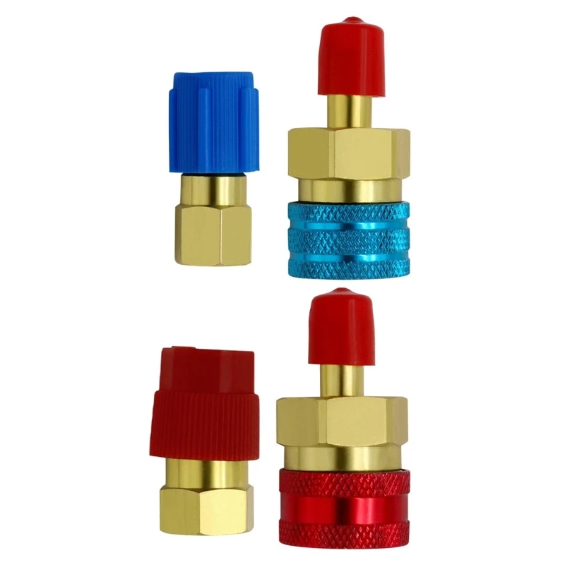 Quick Couplers Adapters for R1234YF Car Air Conditioner Evacuation Charging Refrigerant Quick Couplers Hoses Adapters