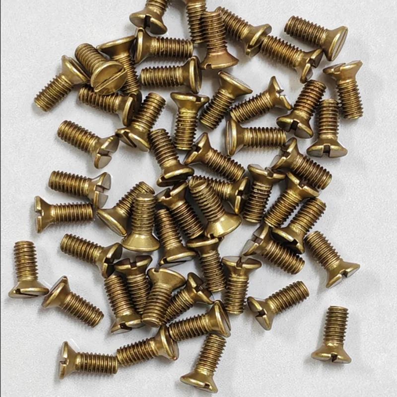 

DIN963 Brass Slotted Countersunk Head Screws M3 M4 M5 Flat Head Brass Machine Screws