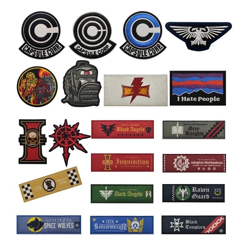 New WarHammer 40K Printng Patch Space Wolves Tactical Armband Stickers on Clothing with Hook and Loop Patches for Clothing