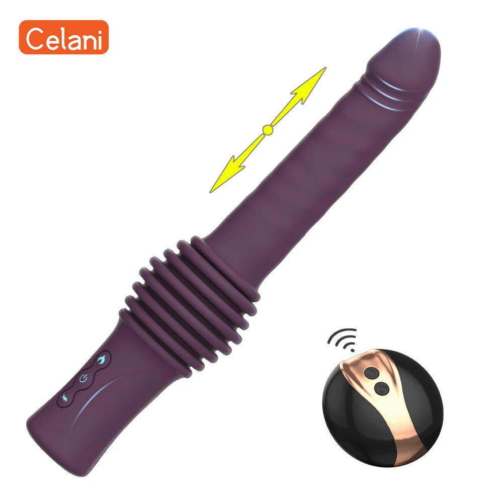 Telescopic Dildo Vibrator G Spot Clitoris Stimulator Massager Orgasm Thrusting Retractable Vaginal Toy Sex Toy for Adult Women