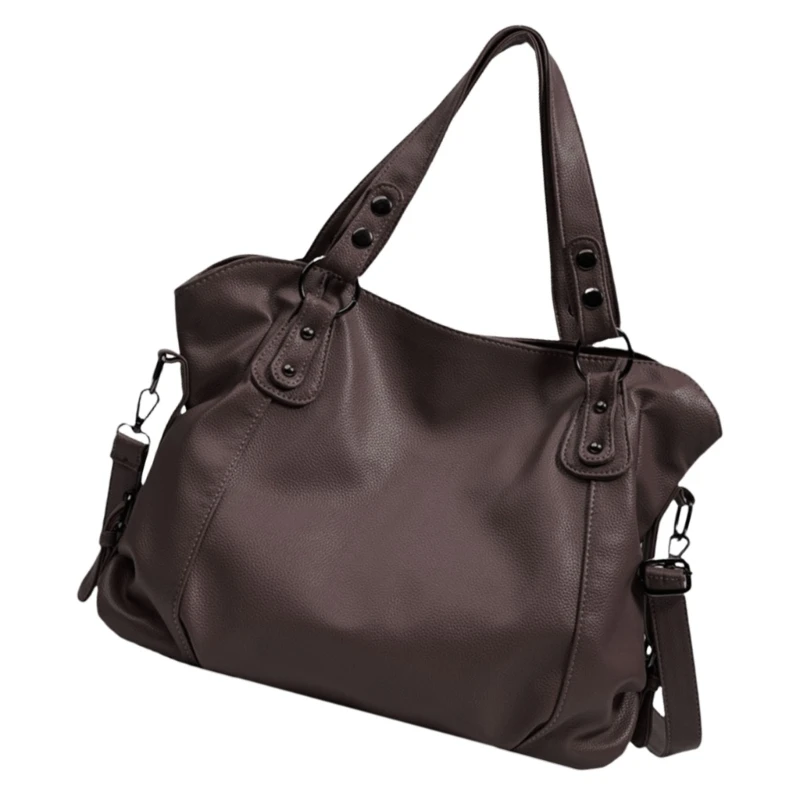 Bolso hombro bolso cruzado cuero PU delicado con asa superior, bolso informal viaje para mujer y hombre