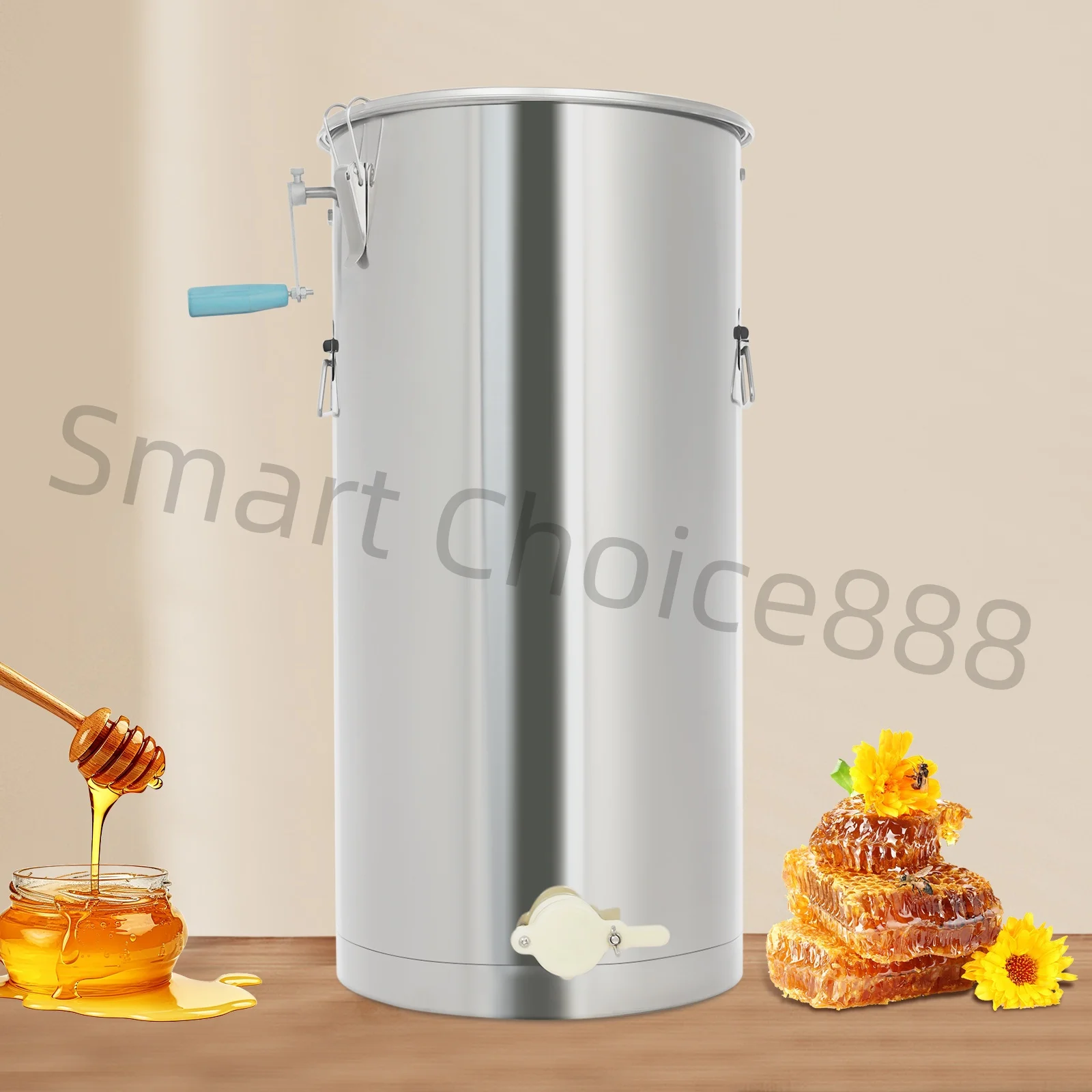 

Honey Extractor Stainless Steel 2-Frame Honeycomb Spinner Crank Honey Centrifuge Equipment Separator Honey Harvesting Honey