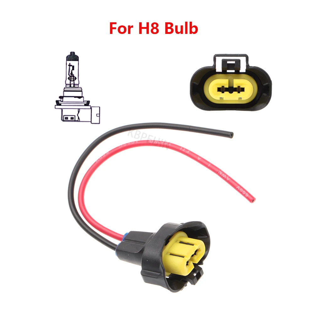 2x Car Fog Light Socket Adapter H8 H11 Bulb Plug For Nissan Teana Sylphy X-Trail Wiring Harness Accessories