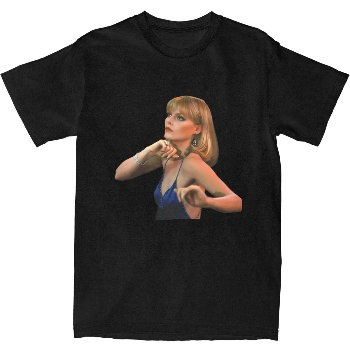 2024 Scarface Movie Michelle Pfeiffer Tony Montana T Shirt Men Streetwear 100% Cotton T Shirts Summer Comfortable Leisure Tee