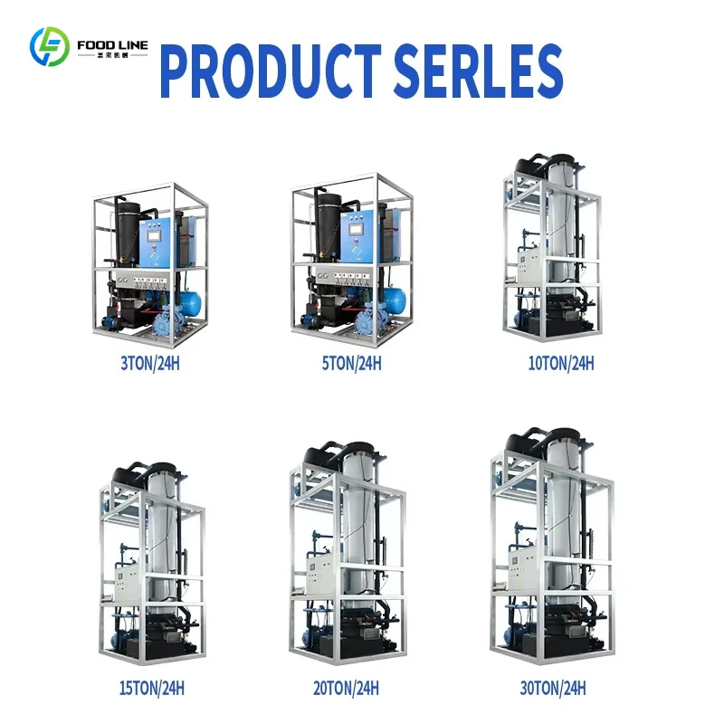 Tube Ice Making Machine Industrial Duty PLC System with Semi Hermetic Compressor and Circulation Pump for Dairy Cooling Line