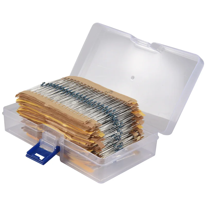 T24C 2600 قطعة 130 قيم 1/8 واط 0.125 واط 1% مقاومات فيلم معدنية مجموعة متنوعة من المقاومات مجموعة متنوعة المكثفات الثابتة #2