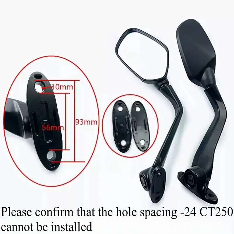For Kymco Xciting 250/300/S400 CT250/CT300 Motorcycle Left & Right Rear View Mirrors Forward Direct Mount Modified Replacement