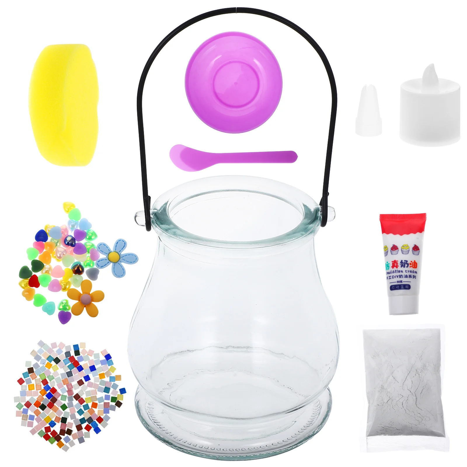 

DIY Holders Kit Mosaic Tiles Colorful Glass Pieces Craft Supplies Versatile Unique Home Decor Kit Tile Tiles