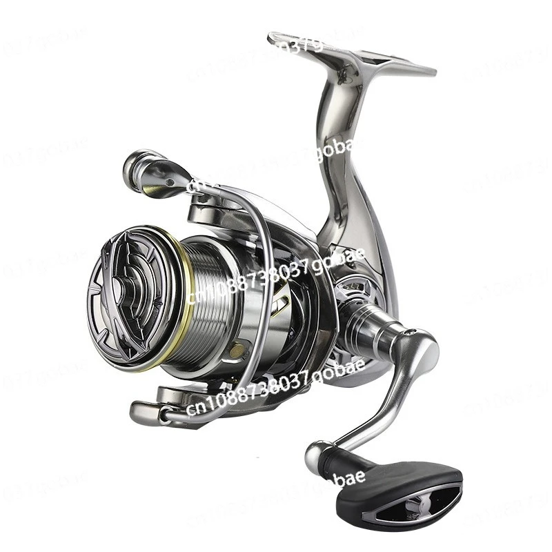 All metal fishing reel with slanted mouth, shallow line cup, anti seawater, seamless rotating fishing reel