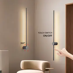 Nordic Touch Switch dimmbare LED-Wand leuchten für Schlafzimmer Wohnzimmer 360 ° Drehung LED-Wand leuchten Wand leuchte für Schlafzimmer Gang