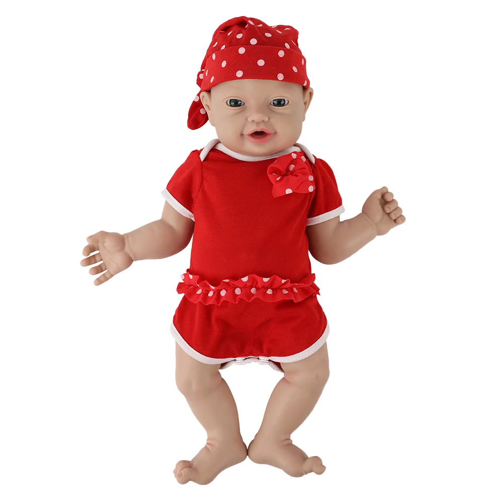 

IVITA 18" 100% Full Body Silicone Reborn Baby Doll Realistic Silicone Dolls Lifelike Girl Toys for Children Christmas Gift