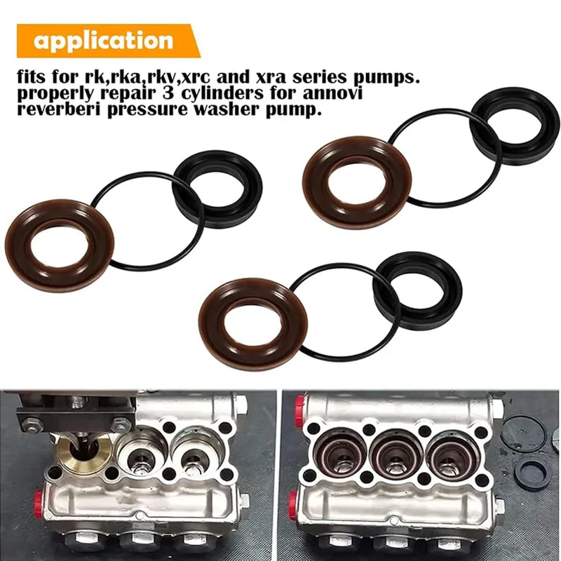 Imagem -02 - Lavadora de Pressão Embalagem Kit Ar1857 18 Milímetros para Annovi Reverberi rk Rka Rkv Xrc e Xra Series Bombas Substituição Mi-t-m 700177