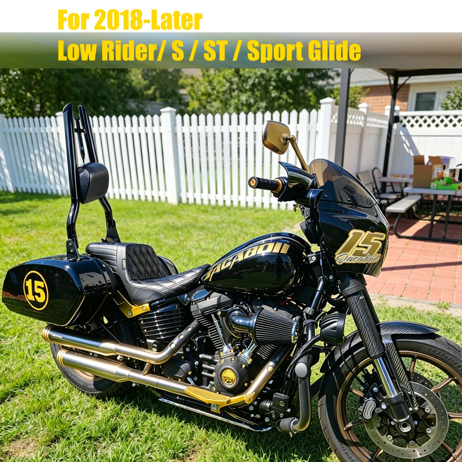 Detachable Motorcycle Backrest Sissy Bar For Harley 18-26 Softail Sport Glide FLSB Low Rider S ST FXLR FXLRS Passenger Sissybar