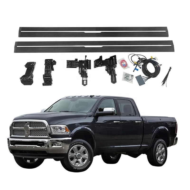 high quality aluminum accessories white or blue LED lights electric side step for dodge ram 1500 CREW CAB