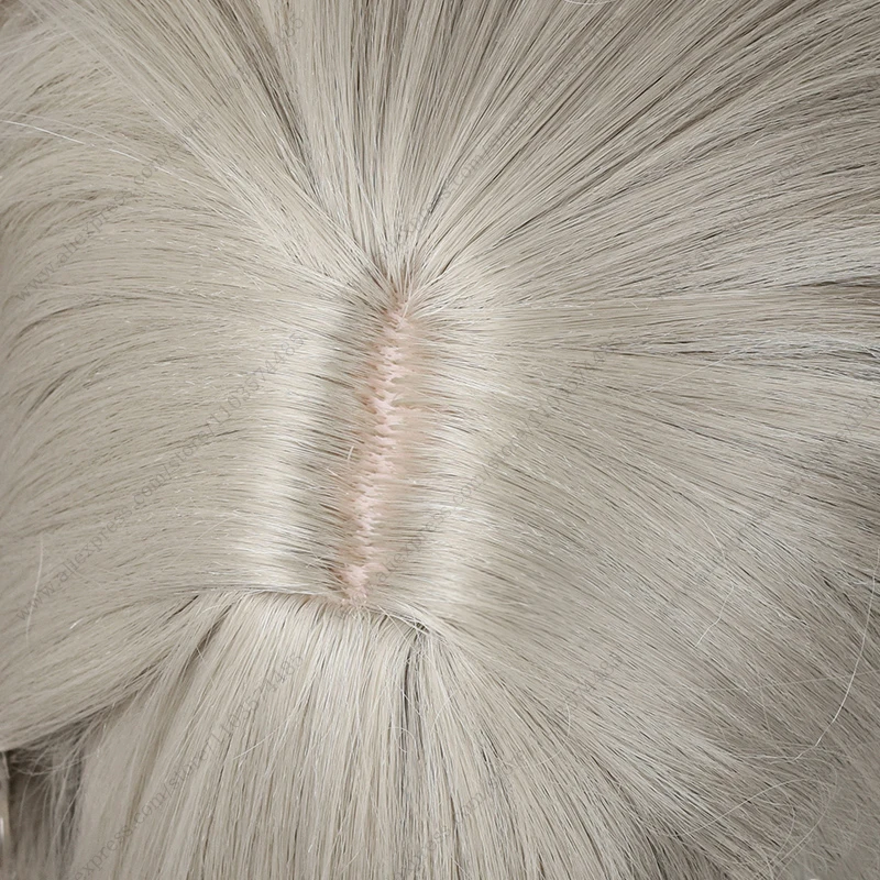 Game Rina Alexandrina Sebastiane Cosplay Wig 105cm Long Linen Grey Mixed Color Heat Resistant Synthetic Hair