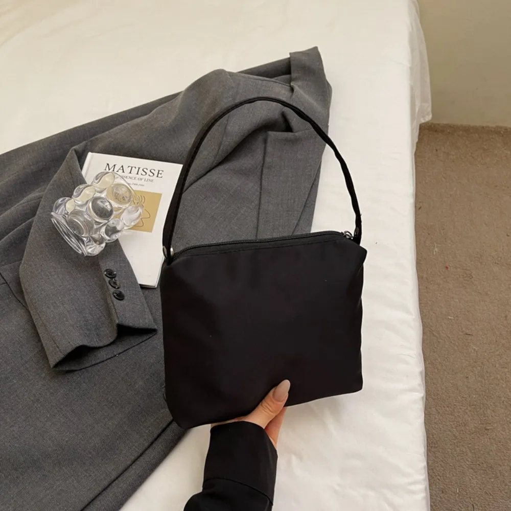 

Casual Large Capacity Rhinestone Handbag Blingbling Shiny Small Square Bag Purse Zipper Cloth Shoulder Bag Daily