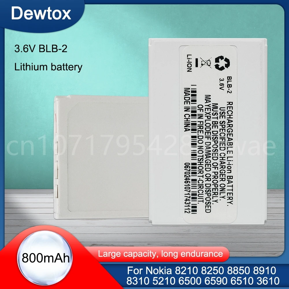 BLB-2 BLB 2 Battery for Nokia 3610 8250 8310 8850 8890 8910 8910i 5210 6500 6510 7650 8210 Mobile Phone Battery