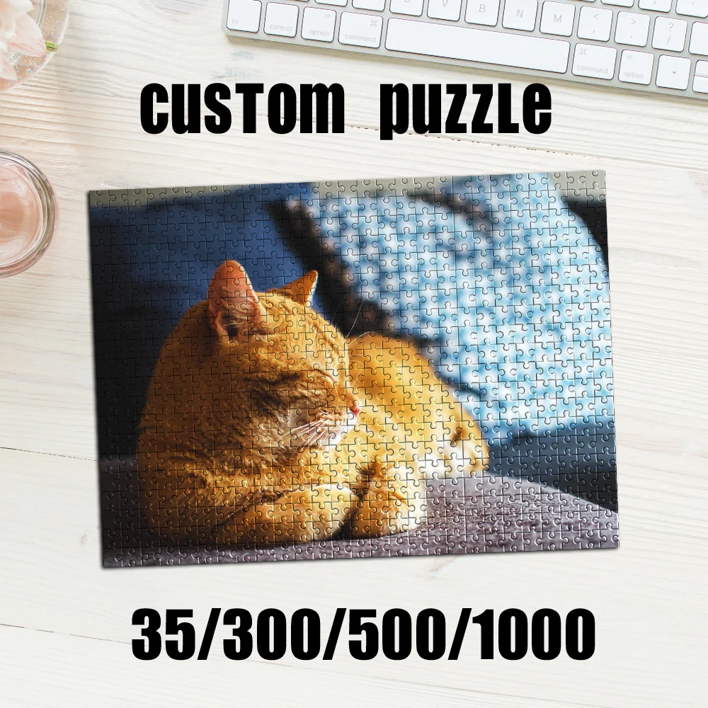 35/300/500/1000 Stück personalisiertes Haustier-Puzzle mit individuellem Foto. Das personalisierte Puzzle kann ein einzigartiges Geschenk für die Familie sein