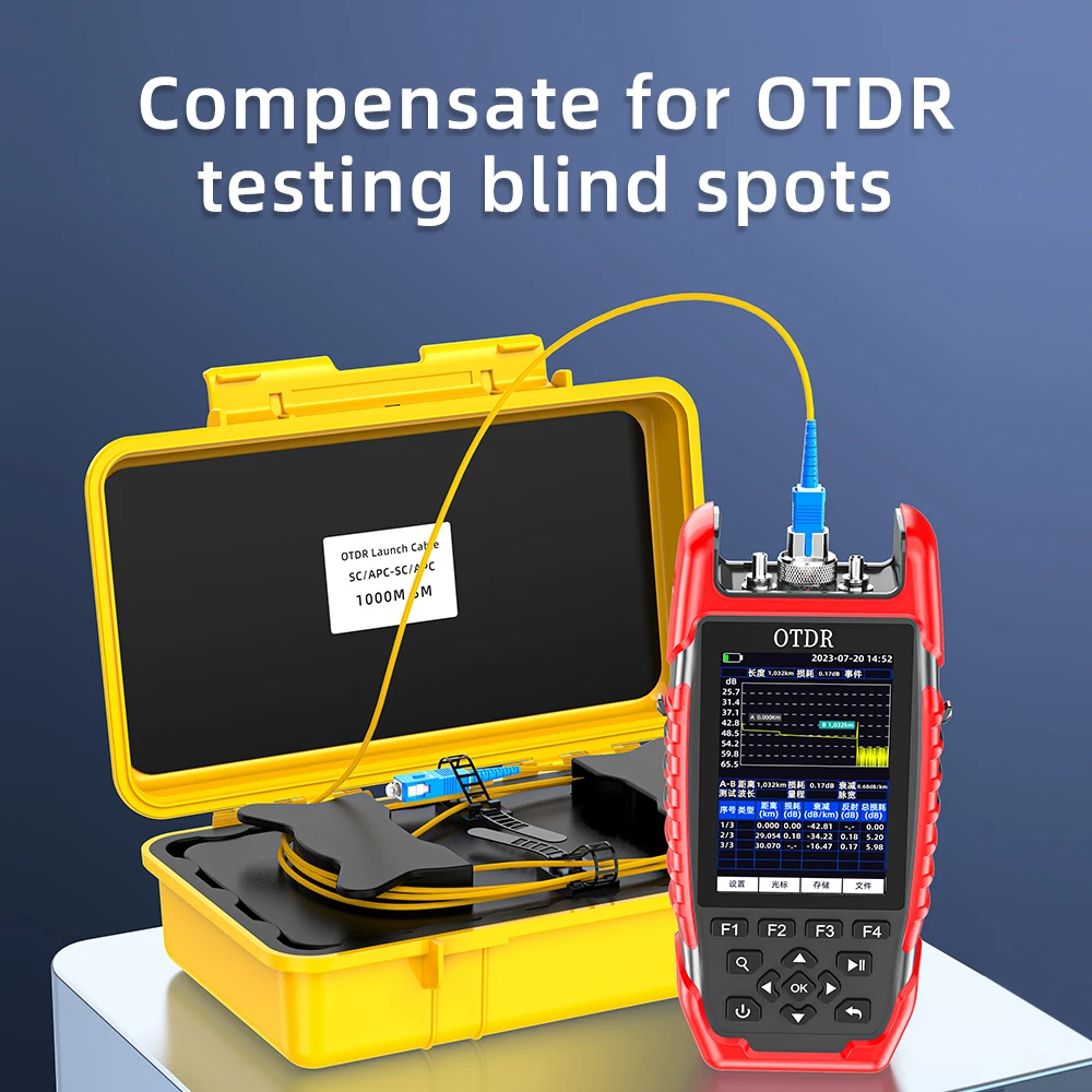 تخصيص SAIVXIAN الألياف البصرية OTDR إطلاق صندوق الكابل 1310/1550nm 150M ~ 2000M (اختياري) OTDR مزيل المنطقة الميتة SC/APC-SC/APC