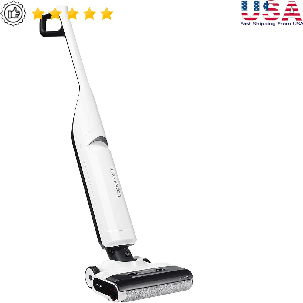 مكنسة كهربائية لاسلكية خفيفة الوزن ورطبة وجافة مع شفط 17000Pa بالهواء الساخن والجاف ذاتية التنظيف بتصميم مسطح للاستخدام المنزلي