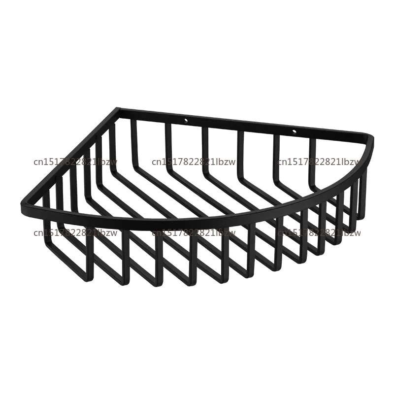 Shelf in hotel bathroom, corner frame on bathroom wall, shower room, triangular basket 304 stainless steel drain soap rack