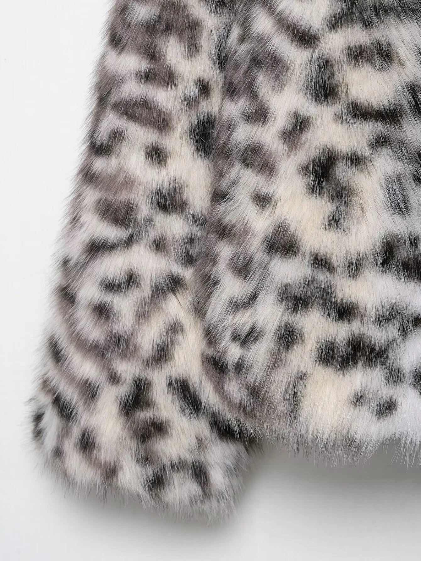 DEEABAE Autunno nuovo risvolto con stampa leopardata in pelliccia ecologica, giacca ampia dimagrante monopezzo in pelliccia elegante e versatile