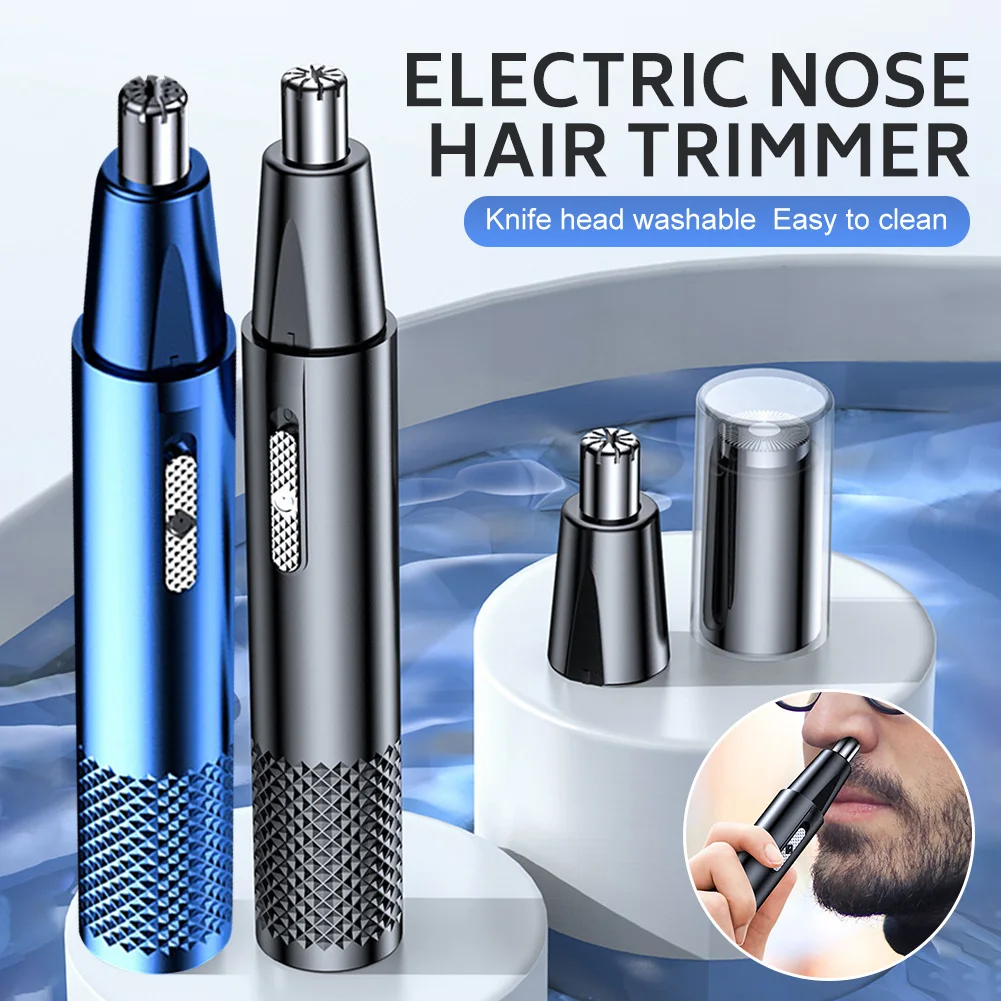 USB Electric Hair Trimmers Ear Nose Shaver Rechargeable Nose Ear Hair Trimmer Removal Beard Shaver Razor With Washable Blade Men