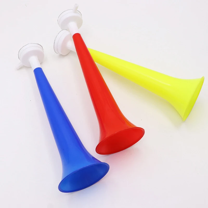 1pc torcendo trompete de futebol brinquedo trompete jogo de futebol alto-falante sopro chifre noisemakers. crianças trompete brinquedo cor aleatória