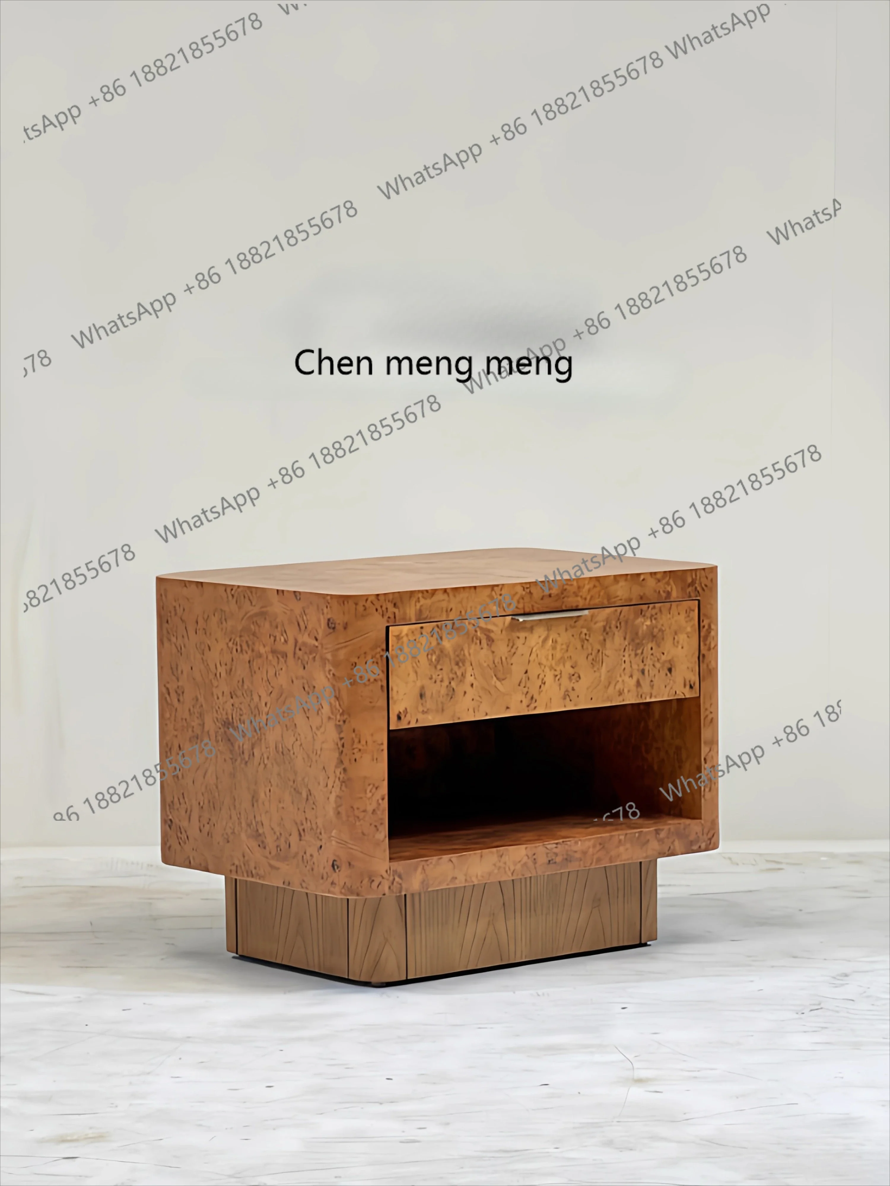 

X Medieval style, family bedroom, solid wood bedside table, creative art bedside table