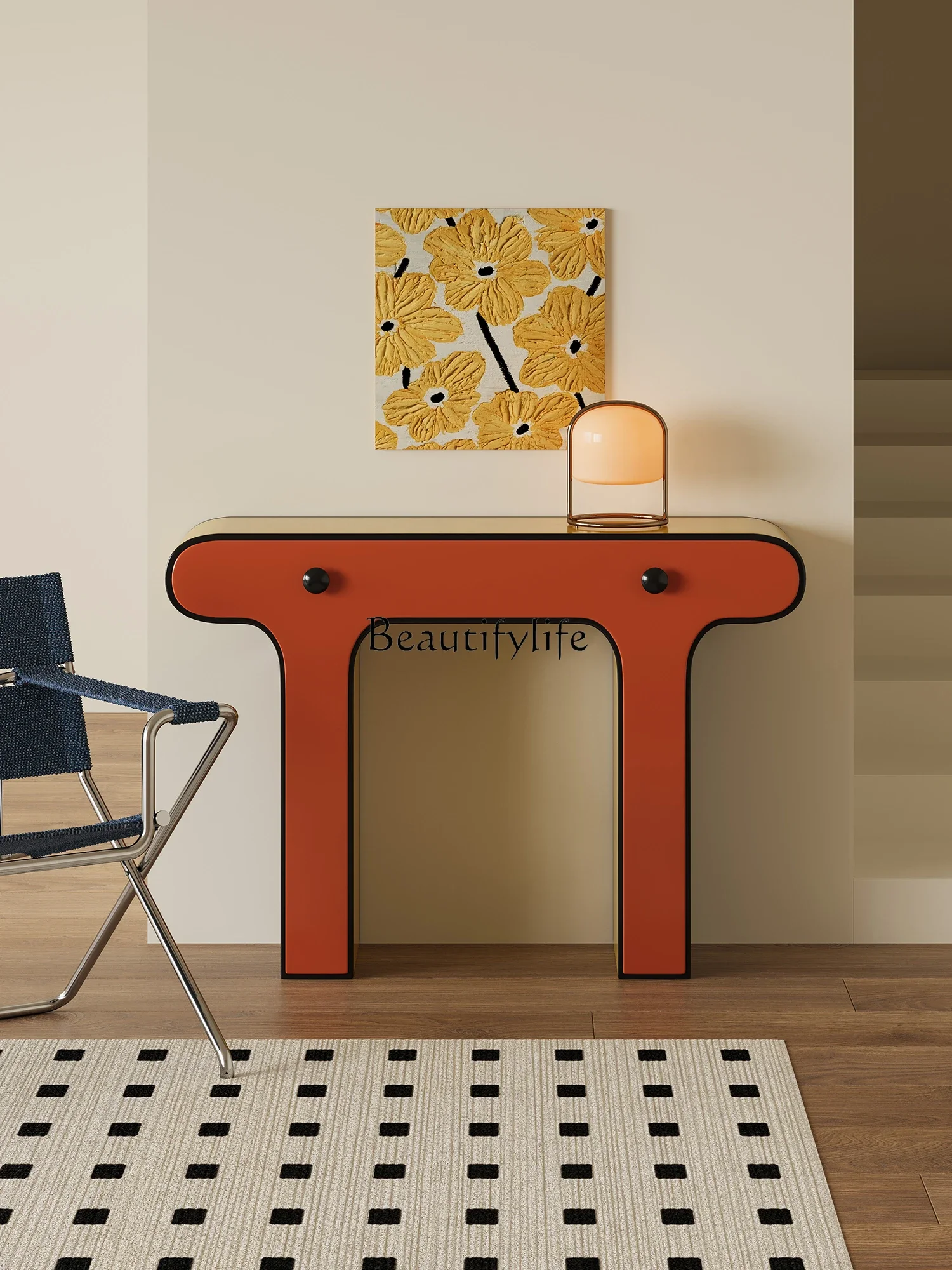 Creative Contrast Art Desk Aisle Corridor Multifunctional Personalized Entrance Table