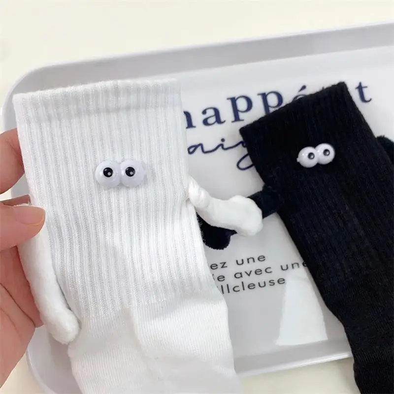 Magnet Suction Socks Couple Socks Fun Socks Magnetic Suction 3D Doll Holding Hands Halloween Costumes Girls Women Dress Up Party