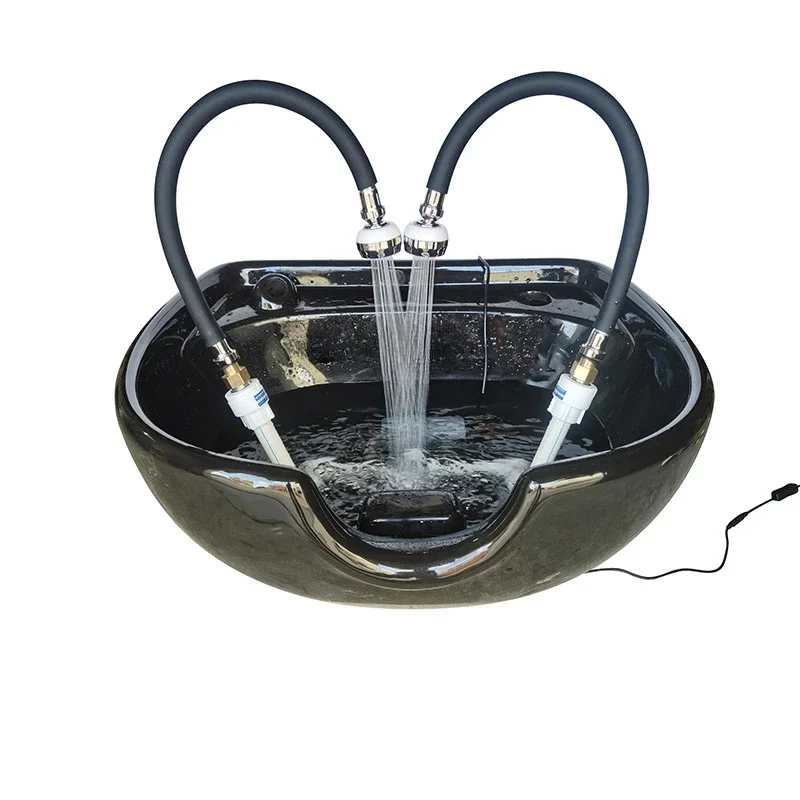 Mobile Water Circulation Head Therapy Machine Hair Salon Water Circulation Head Massager Shampoo Chair plus Head Soup