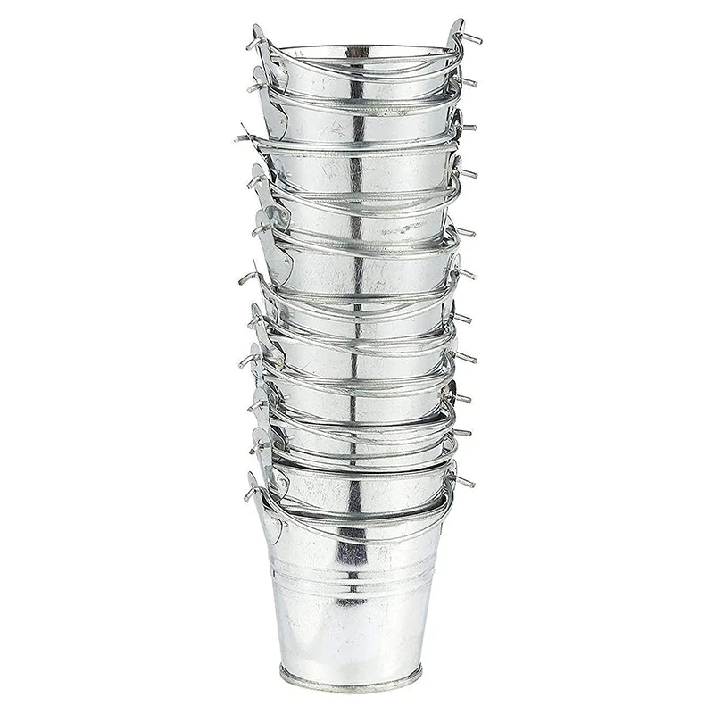 ถังโลหะขนาดเล็กแบบพกพา20ชิ้นกระถางดอกไม้แจกันกล่องลูกอมน่ารักสำหรับงานแต่งงานงานเลี้ยงตกแต่งบ้าน