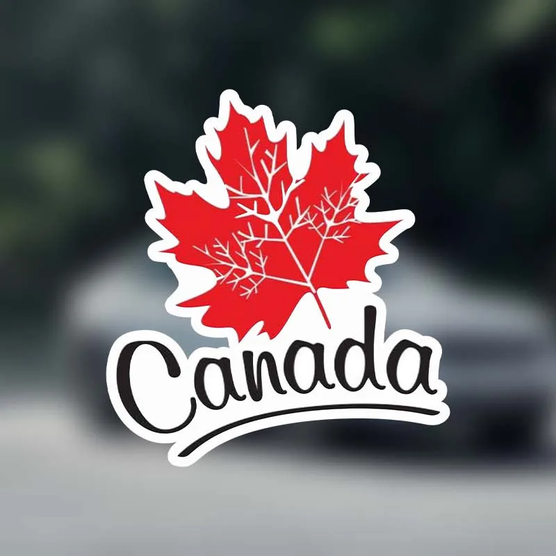 2Pcs Waterproof Vinyl Decals Canadian Maple Leaf Stickers for Luggage Cars Personalized Decoration Q107
