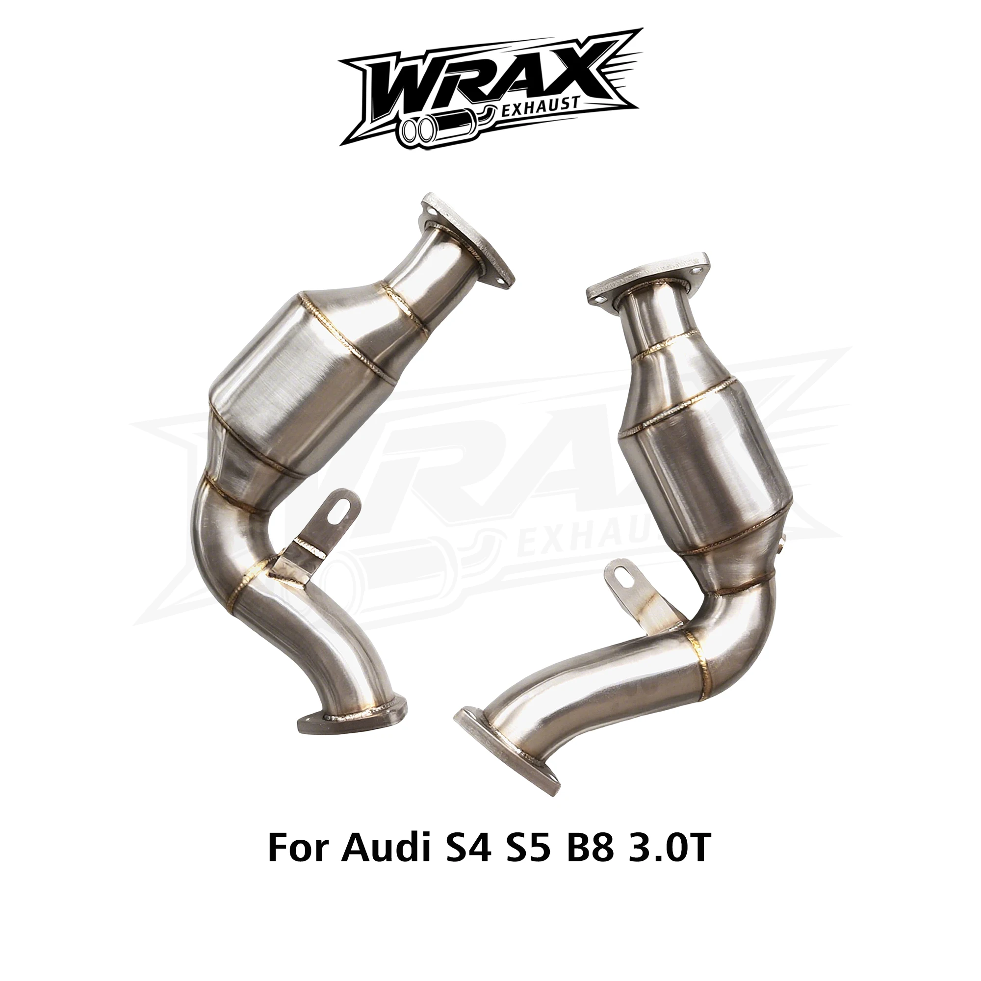 

WRAX High-flow Sport Exhaust for Audi S4 S5 B8 3.0T Stainless Steel Downpipe OE-Matched Molding, Precise Fitment