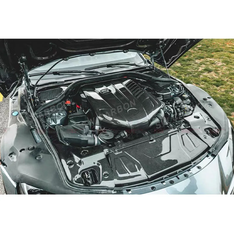 New Carbon Fiber Cooling Panel Radiator Cover Plate for  for Supra MK5 A90 A91 GR Includes Screws Engine Hoods - view 5