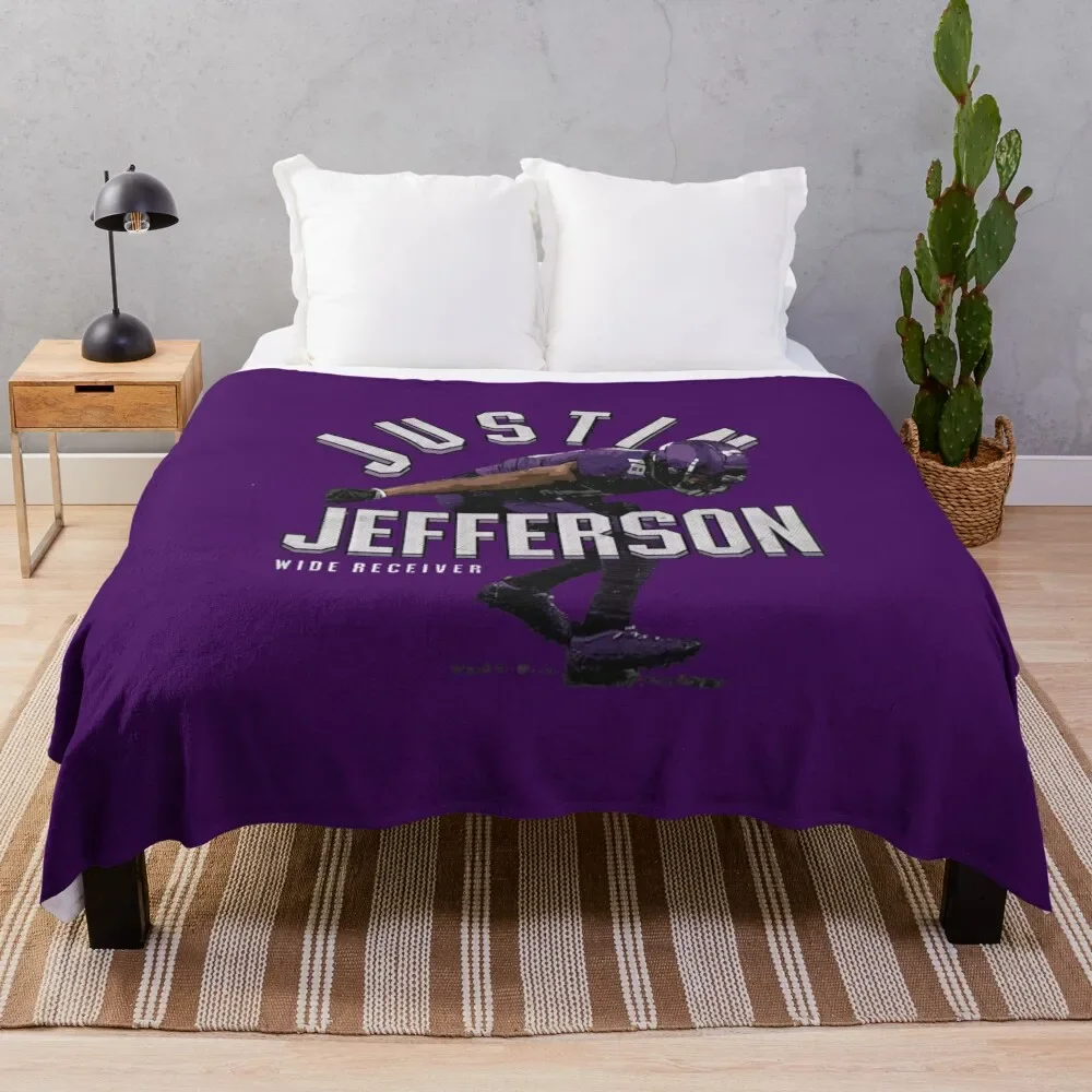 

Justin Jefferson Throw Blanket warm winter Sofas Polar Blankets Blankets For Bed Travel christmas decoration Blankets