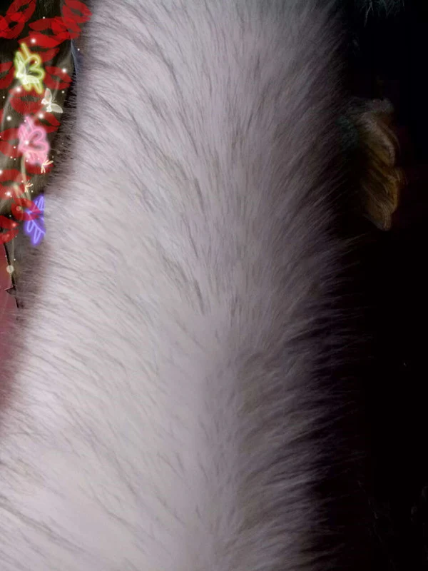 High-grade 4cm pile  faux fur fabric,160*50cm imitation fox fur materials ,white dyeing tip cloth,plush fabric