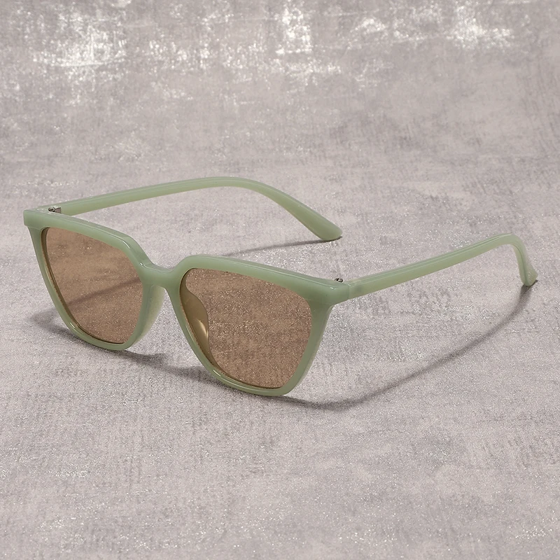 Lunettes de soleil de voyage vert olive pour femmes, couleurs assorties, mode décontractée, 1 paire