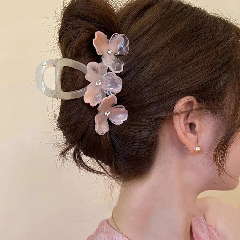 Nuovi fermagli per capelli da donna piccoli artigli per capelli con fiori freschi Clip per accessori per capelli con forcina per ragazze copricapo