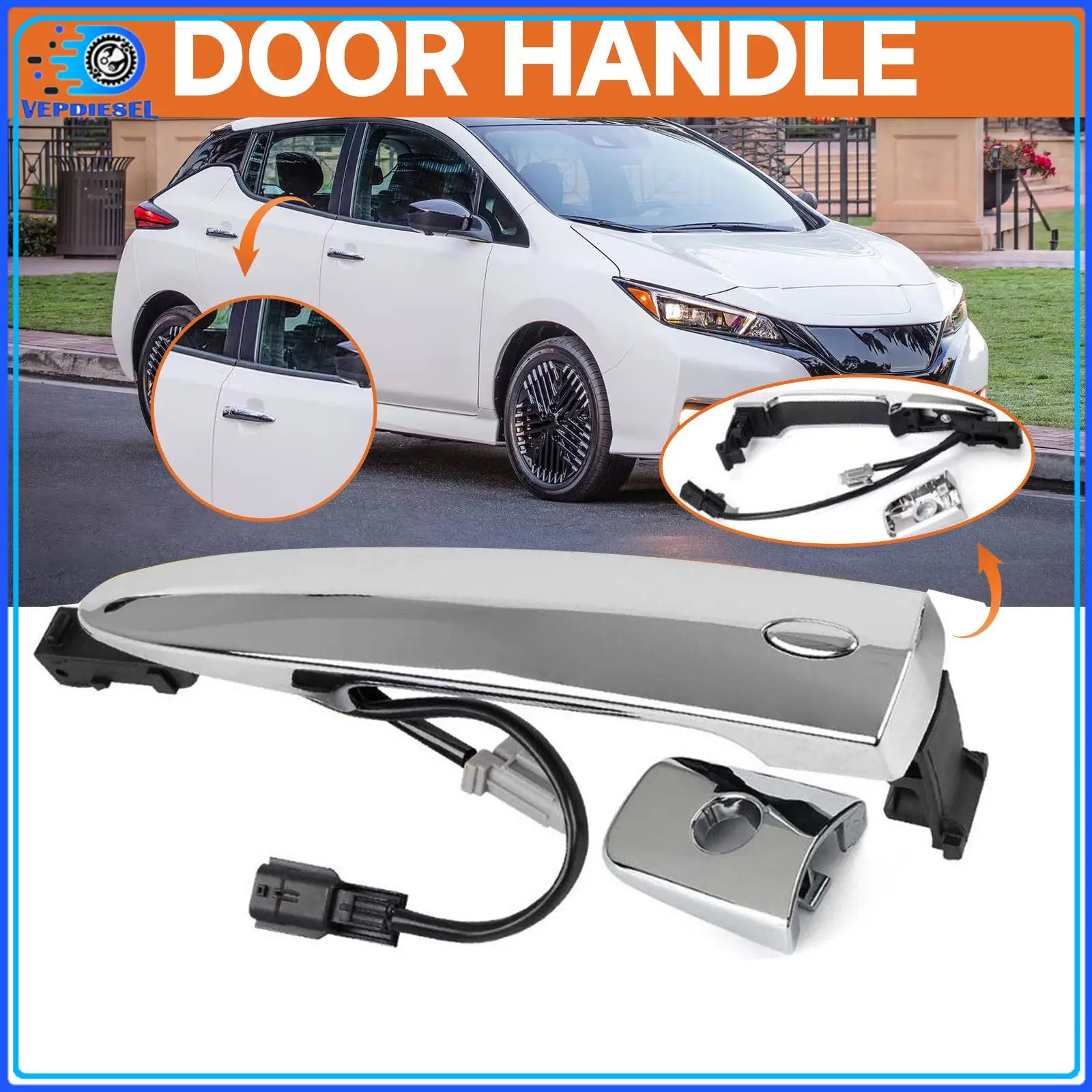 

1pc Exterior Driver Side Door Handle For Nissan Sentra 13-16 Maxima 09-14 Leaf 11-17 SENTRA 13-18 806469N00A 806451AA0A